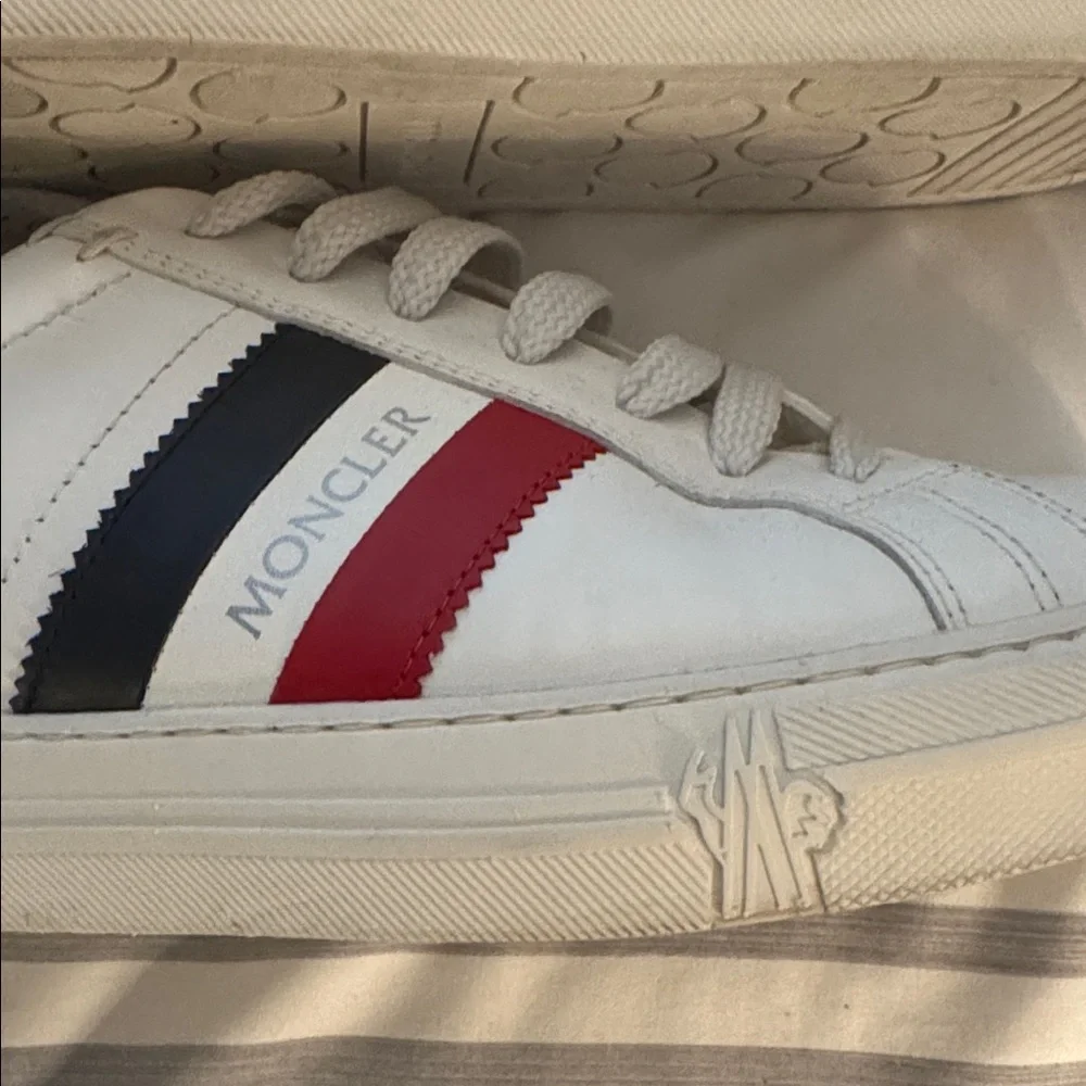 Moncler White Sneakers with Red and Black Accents 9us (42eu) - Picture 5 of 6
